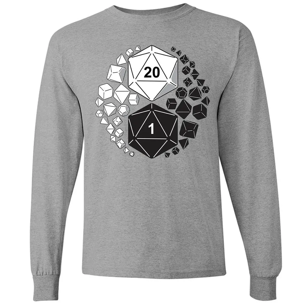 Gaming Yin Yang Long Sleeve T-Shirt - Graphite Heather - 6