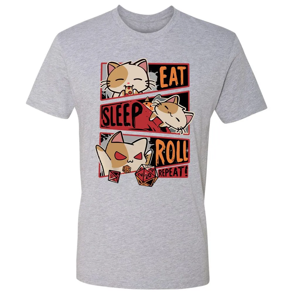 Eat Sleep Roll Repeat Premium Unisex T-Shirt - Heather Grey - 9