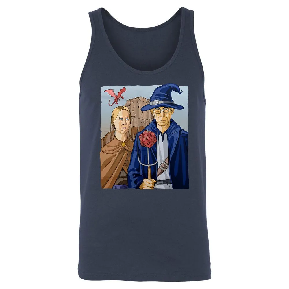 DnD Gothic Unisex Jersey Tank - Navy - 2