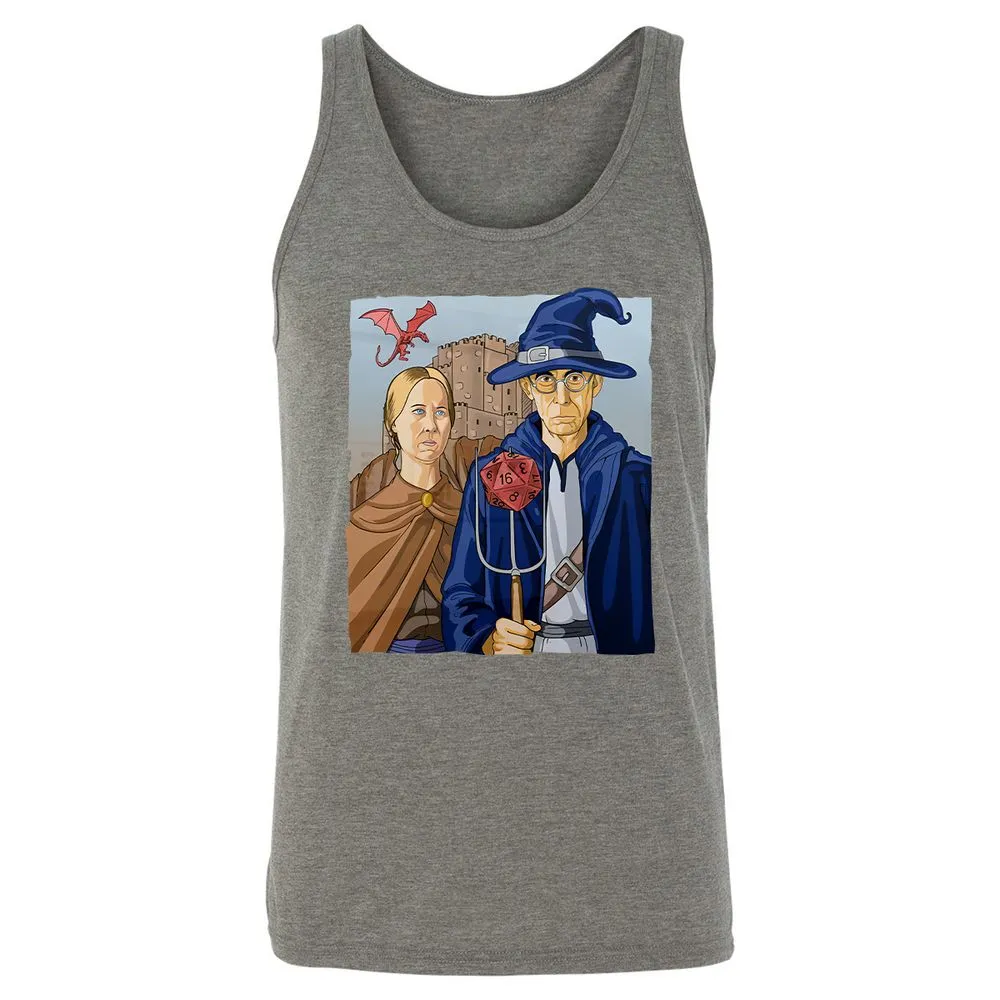 DnD Gothic Unisex Jersey Tank - Grey Triblend - 8