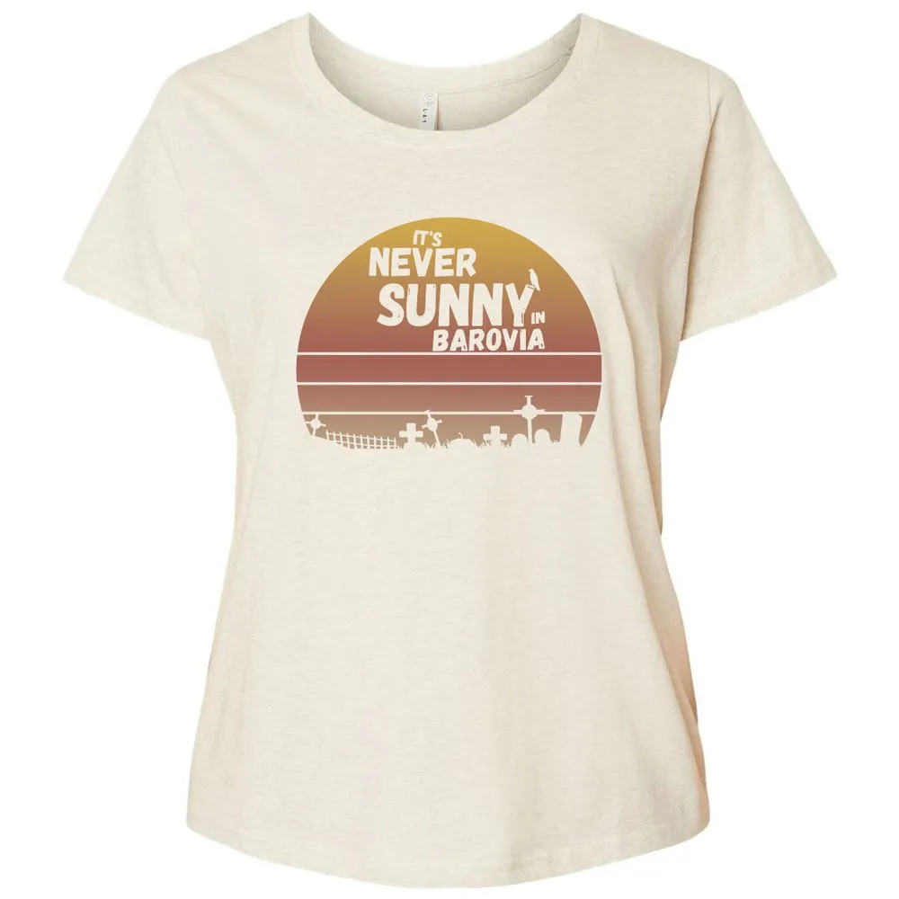Vintage It's Never Sunny In Barovia Ladies Curvy Jersey - Natural Heather - 8