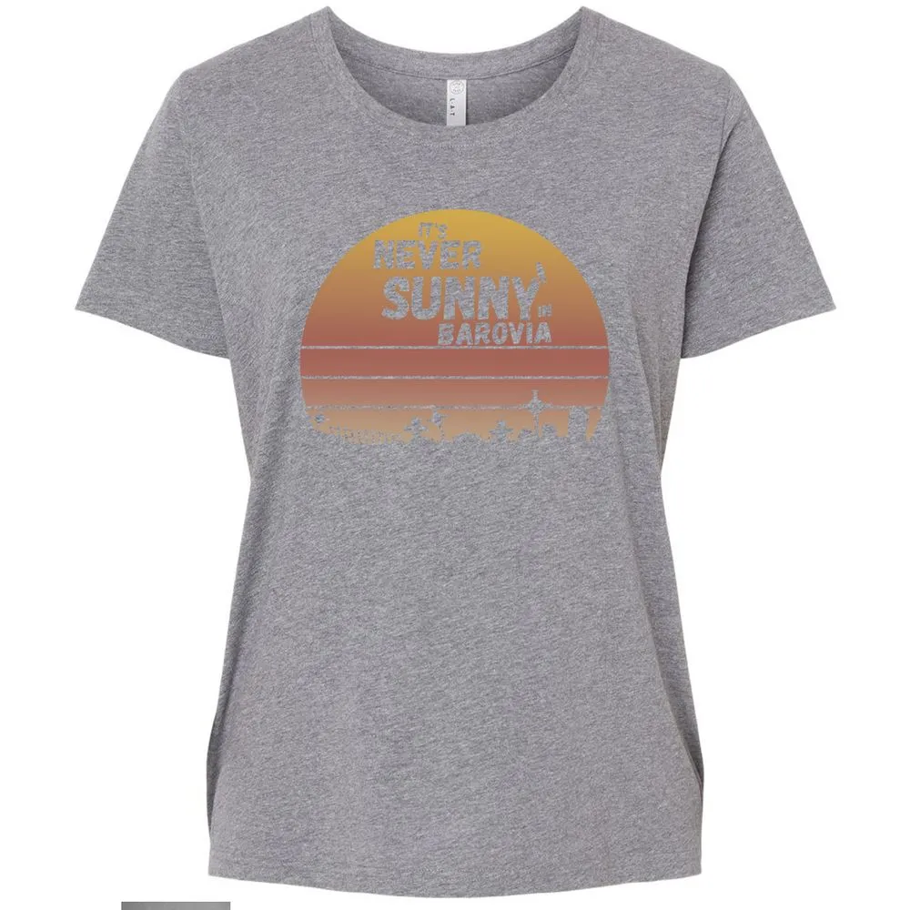 Vintage It's Never Sunny In Barovia Ladies Curvy Jersey - Granite Heather - 9