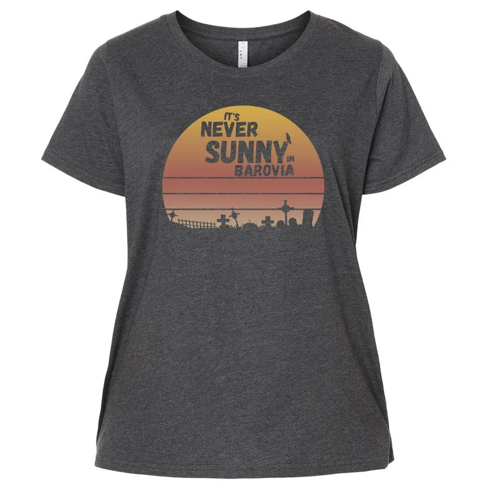 Vintage It's Never Sunny In Barovia Ladies Curvy Jersey - Vintage Smoke - 4