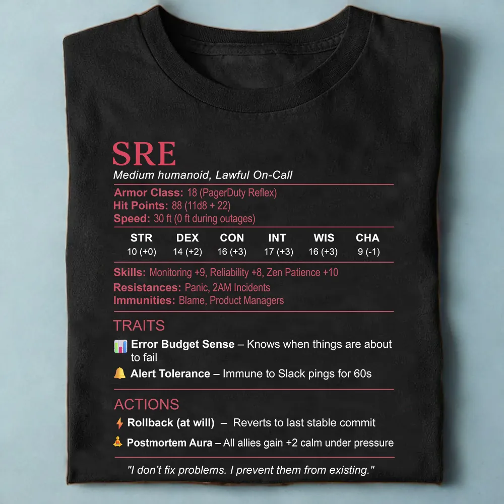 SRE Stats Classic Unisex T-Shirt - 1