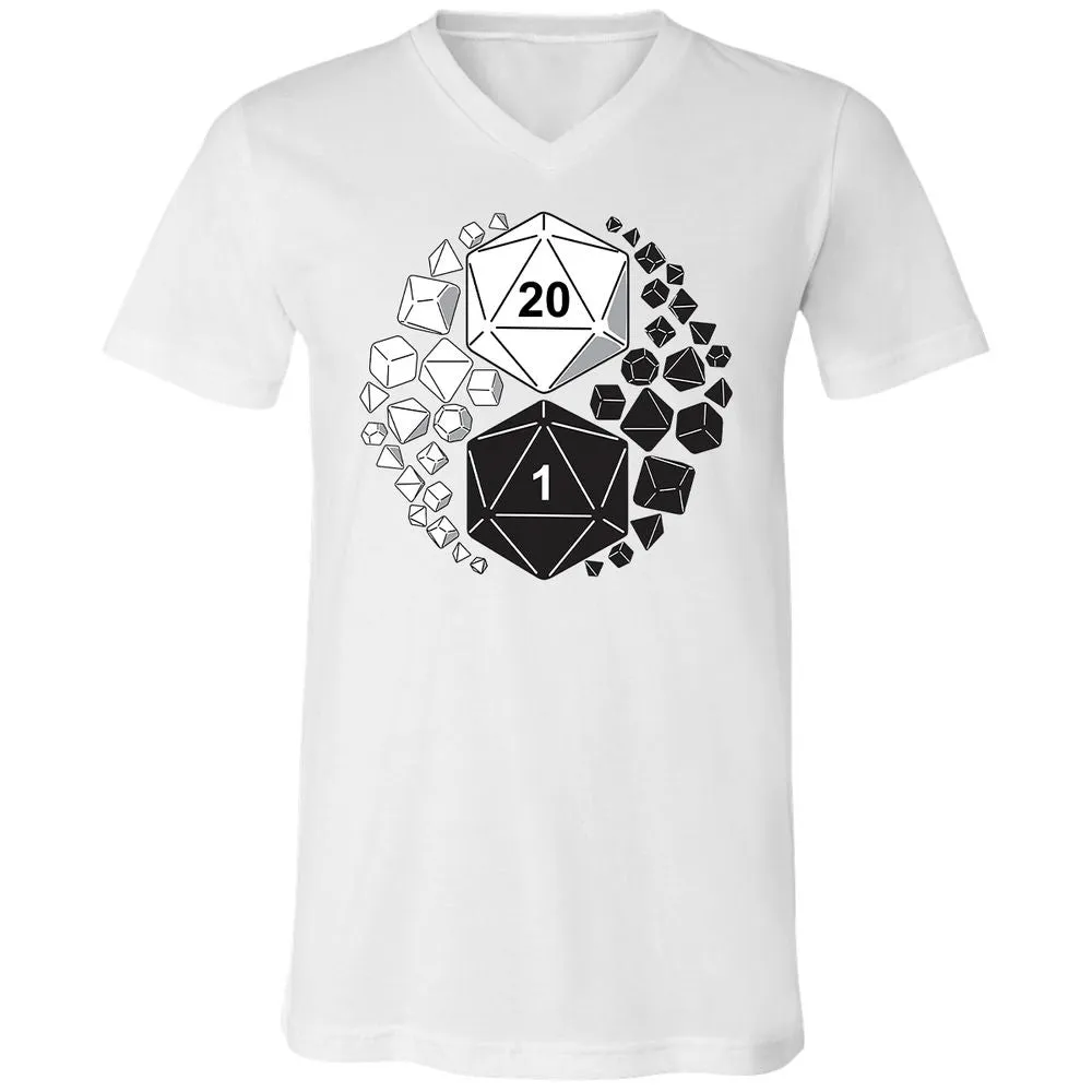 Gaming Yin Yang Unisex V-Neck T-Shirt - White - 5