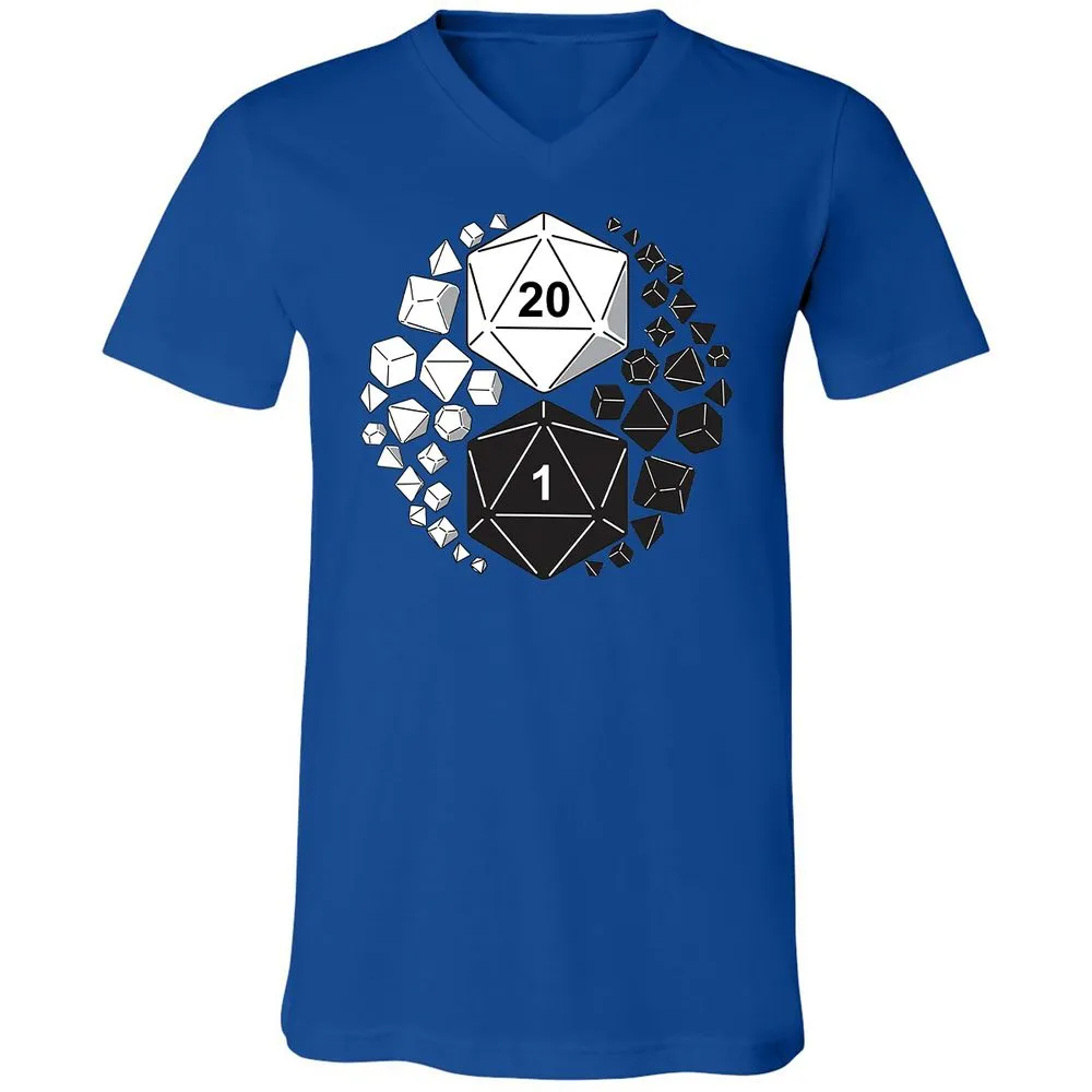 Gaming Yin Yang Unisex V-Neck T-Shirt - True Royal - 4