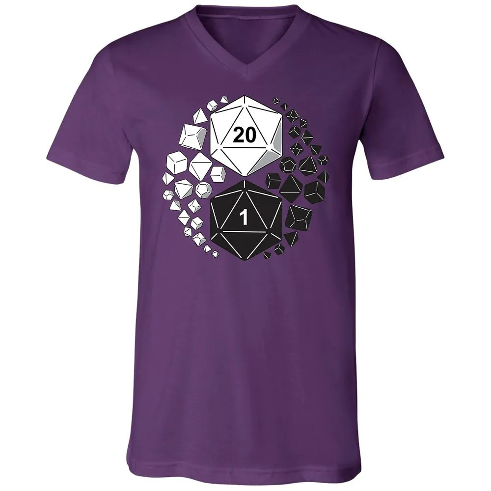 Gaming Yin Yang Unisex V-Neck T-Shirt - Team Purple - 9