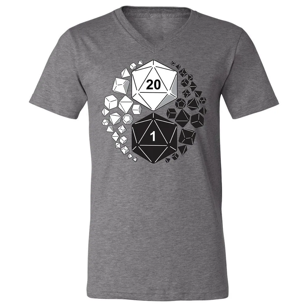 Gaming Yin Yang Unisex V-Neck T-Shirt - Deep Heather - 13