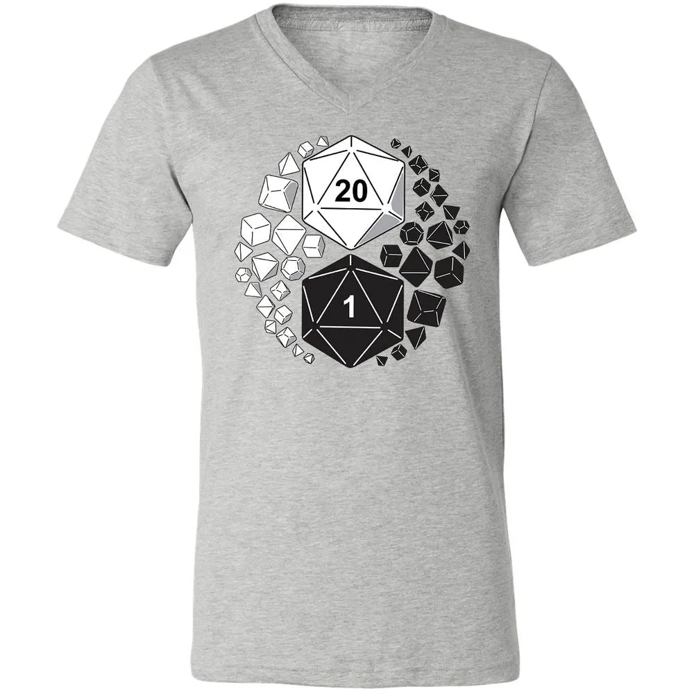 Gaming Yin Yang Unisex V-Neck T-Shirt - Athletic Heather - 7
