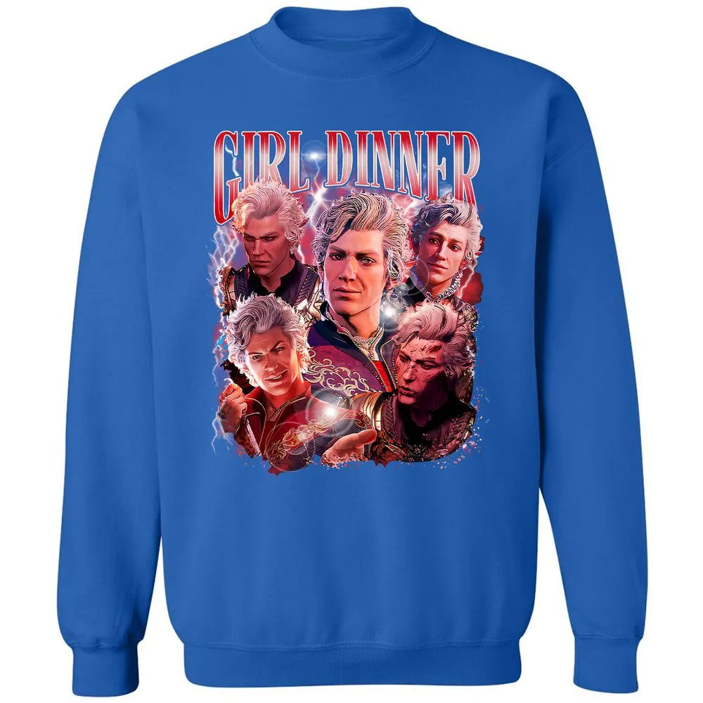 Astarion Girl Dinner Classic Unisex Sweatshirt - Royal - 9