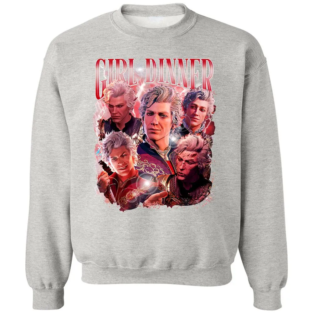 Astarion Girl Dinner Classic Unisex Sweatshirt - Ash - 8