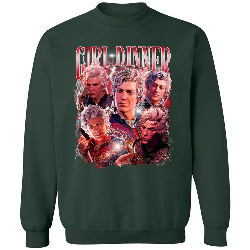 Astarion Girl Dinner Classic Unisex Sweatshirt - Forest Green - 4