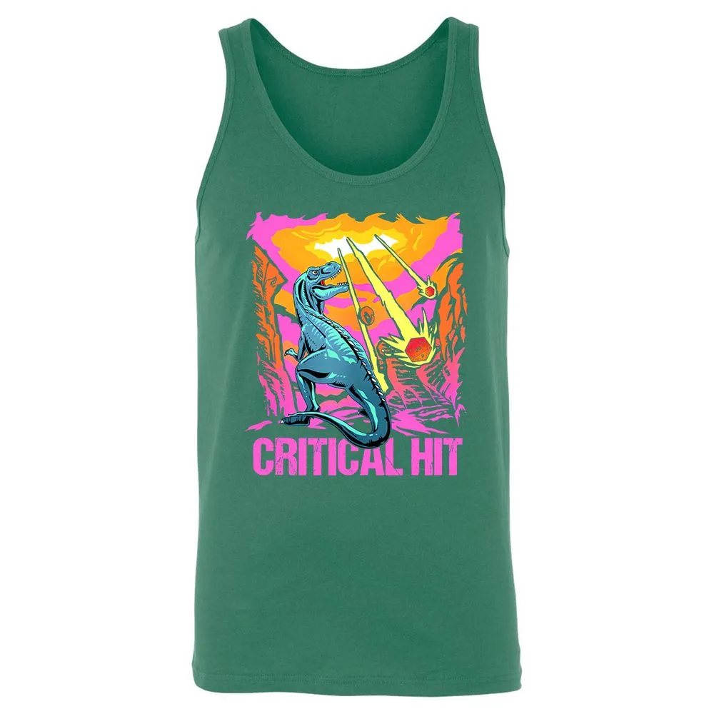 Dinosaur Critical Hit Unisex Jersey Tank - Kelly - 9