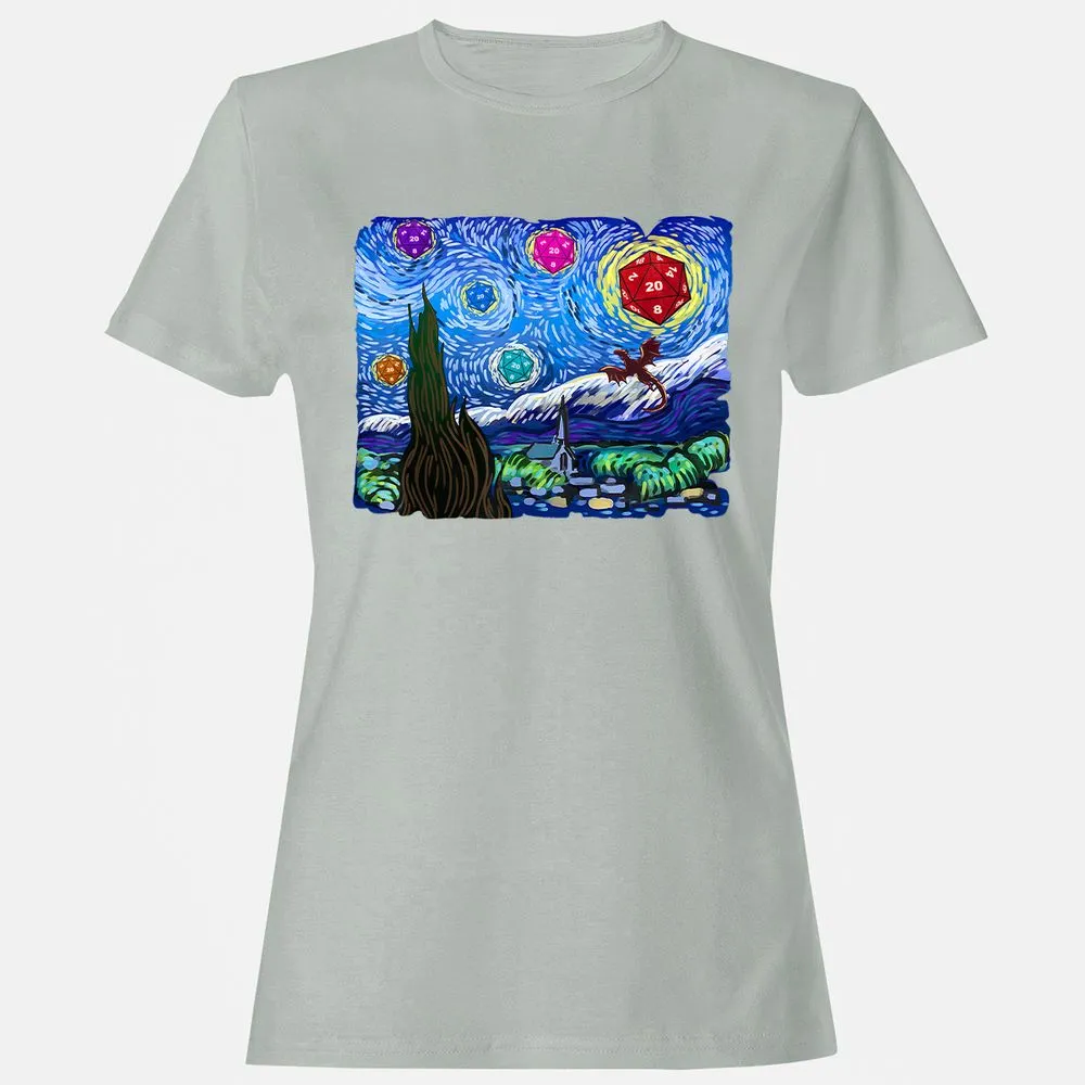 Dragon Starry Night Women's T-Shirt - Ash - 2