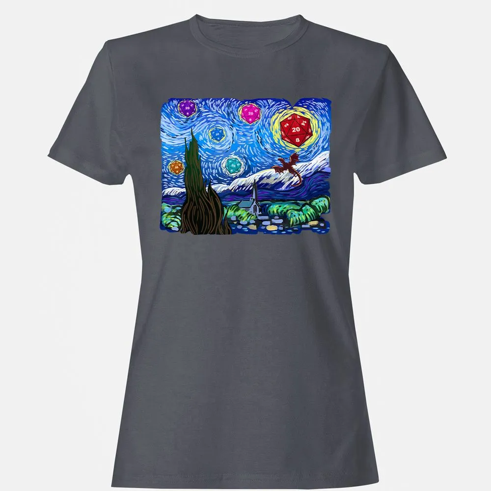 Dragon Starry Night Women's T-Shirt - Dark Heather - 5