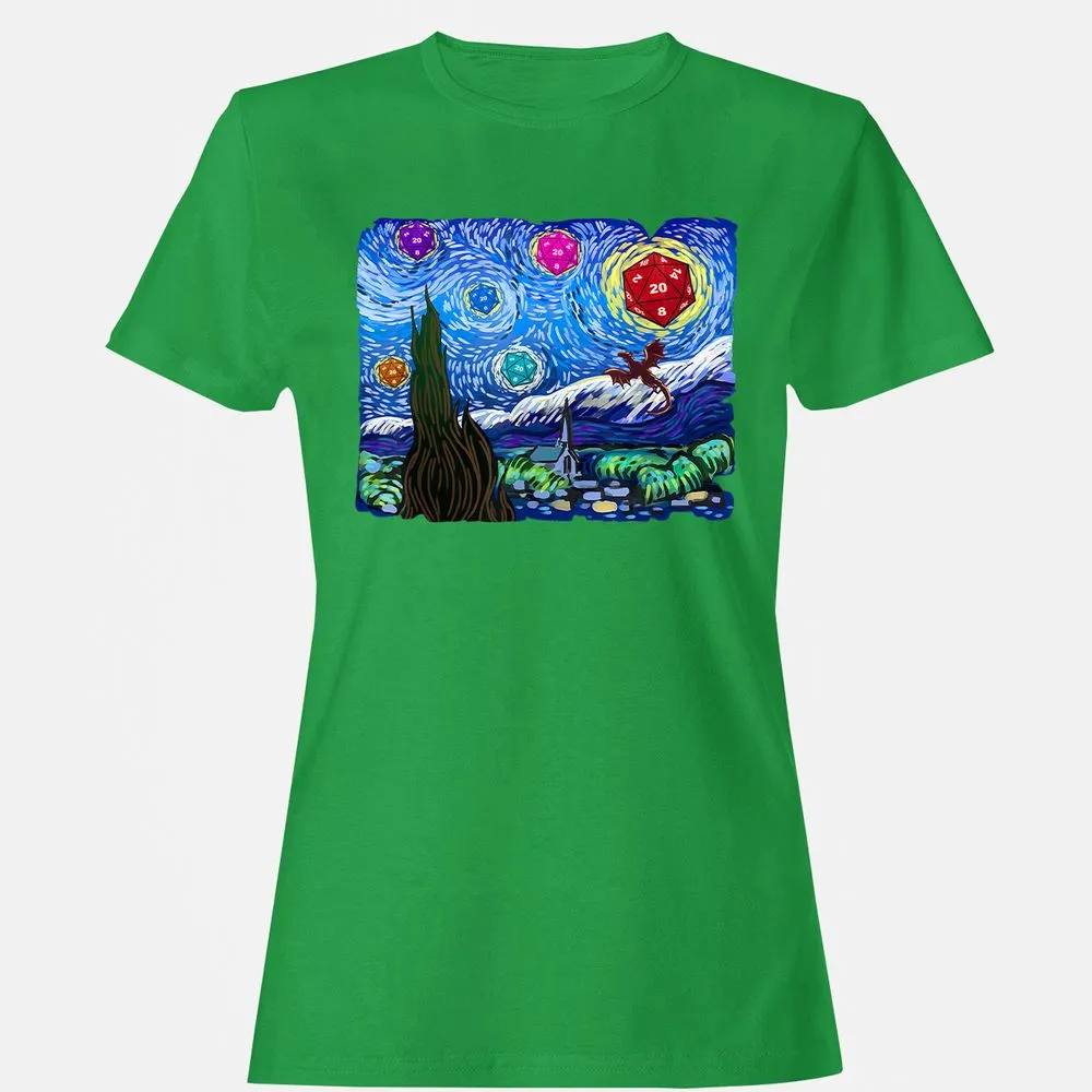 Dragon Starry Night Women's T-Shirt - Irish Green - 7