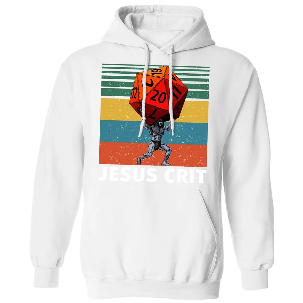 Jesus Crit Classic Unisex Hoodie - White - 11