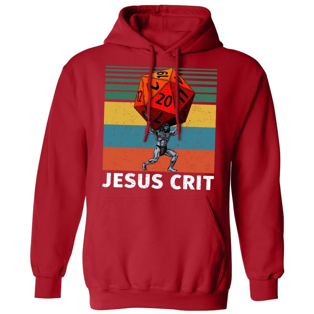 Jesus Crit Classic Unisex Hoodie - Red - 5