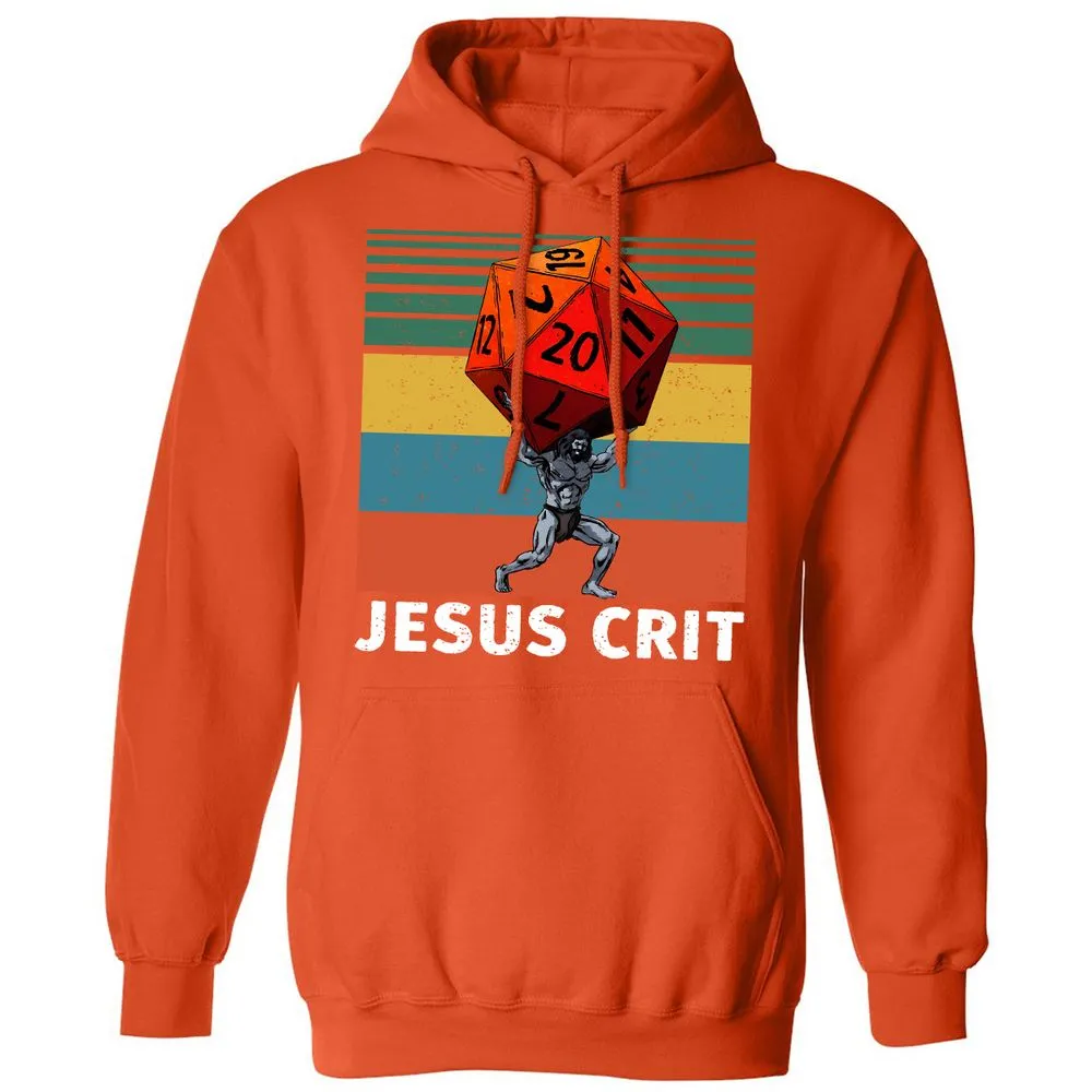 Jesus Crit Classic Unisex Hoodie - Orange - 10