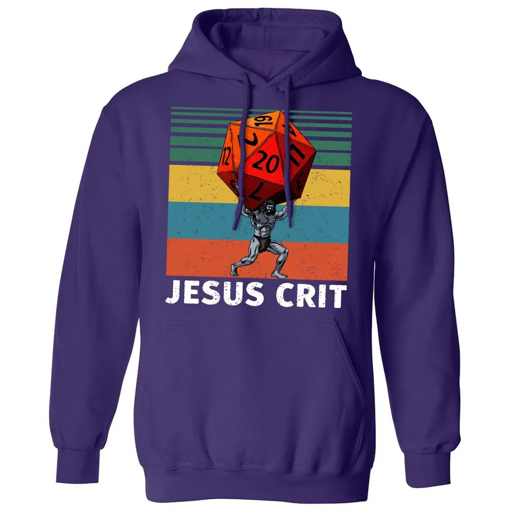 Jesus Crit Classic Unisex Hoodie - Purple - 6