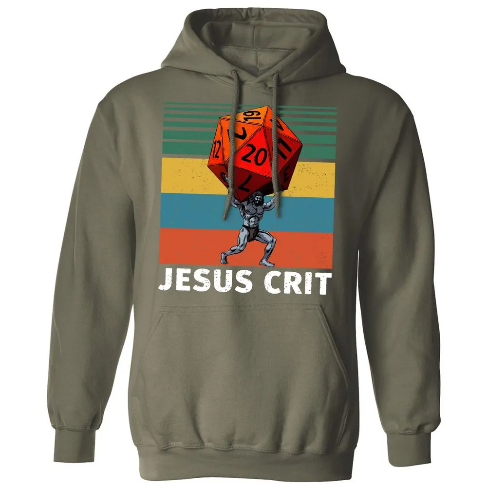 Jesus Crit Classic Unisex Hoodie - Military Green - 4