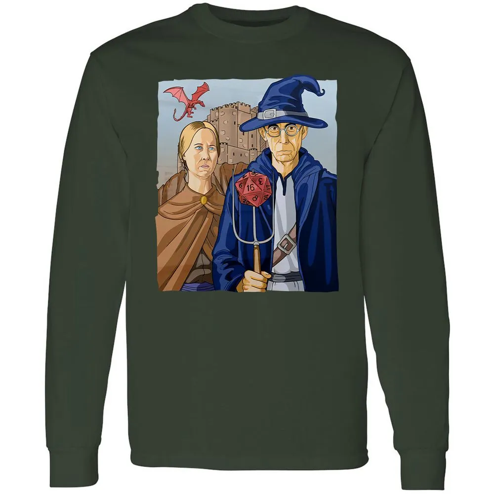 DnD Gothic Long Sleeve T-Shirt - Forest Green - 4