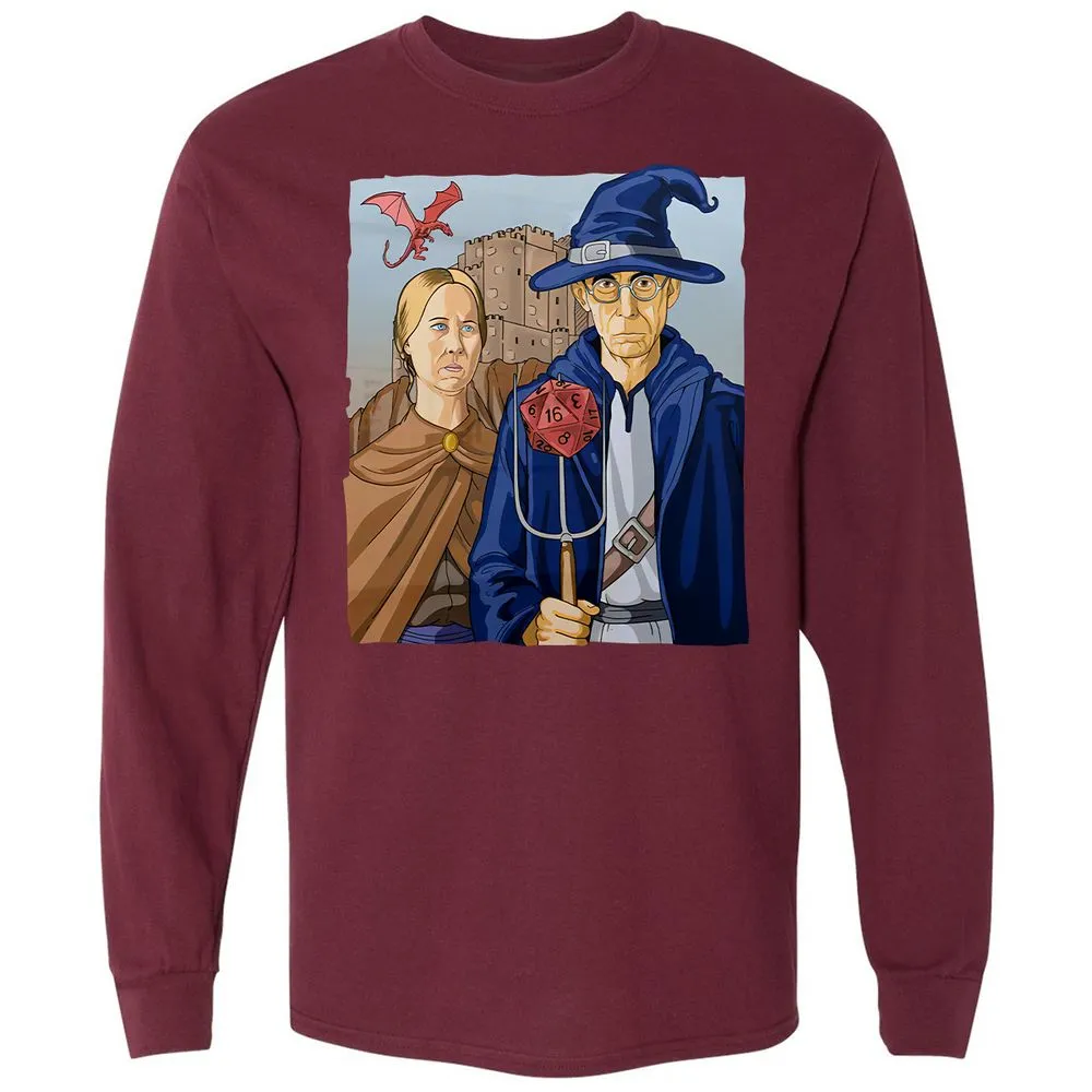 DnD Gothic Long Sleeve T-Shirt - Maroon - 11
