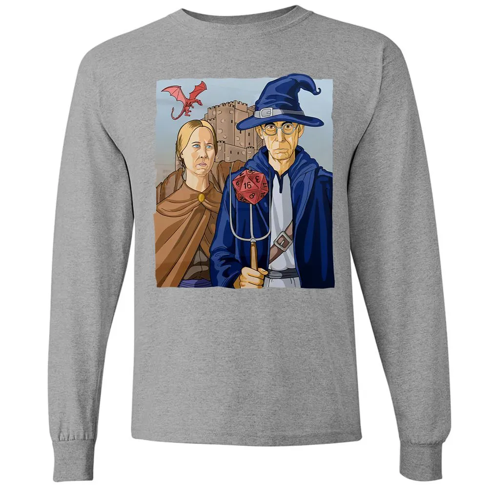 DnD Gothic Long Sleeve T-Shirt - Graphite Heather - 6