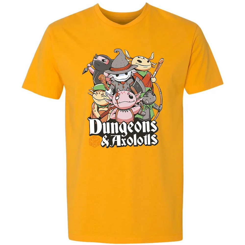 Dungeons And Axolotls Premium Unisex T-Shirt - Gold - 12
