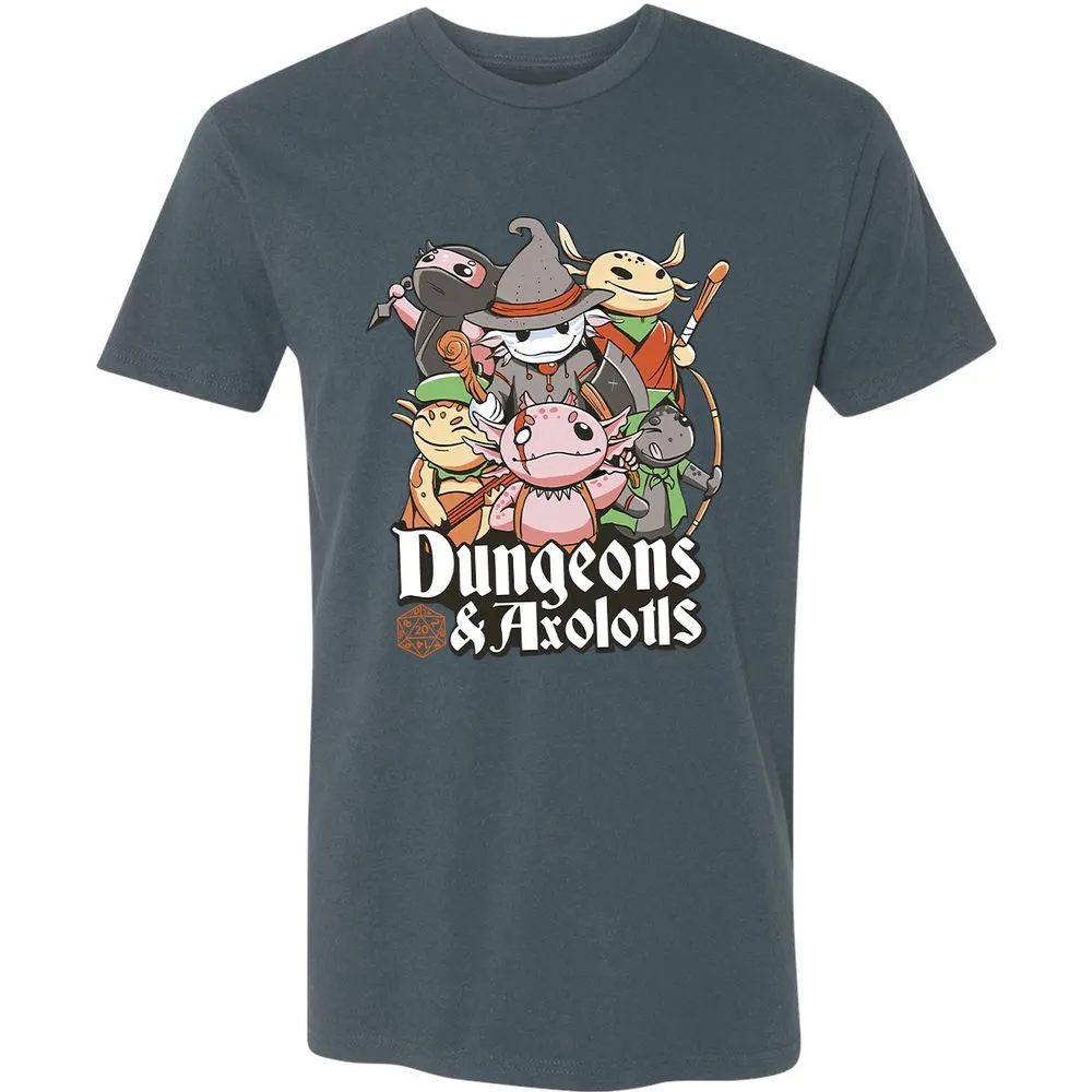 Dungeons And Axolotls Premium Unisex T-Shirt - Indigo - 15