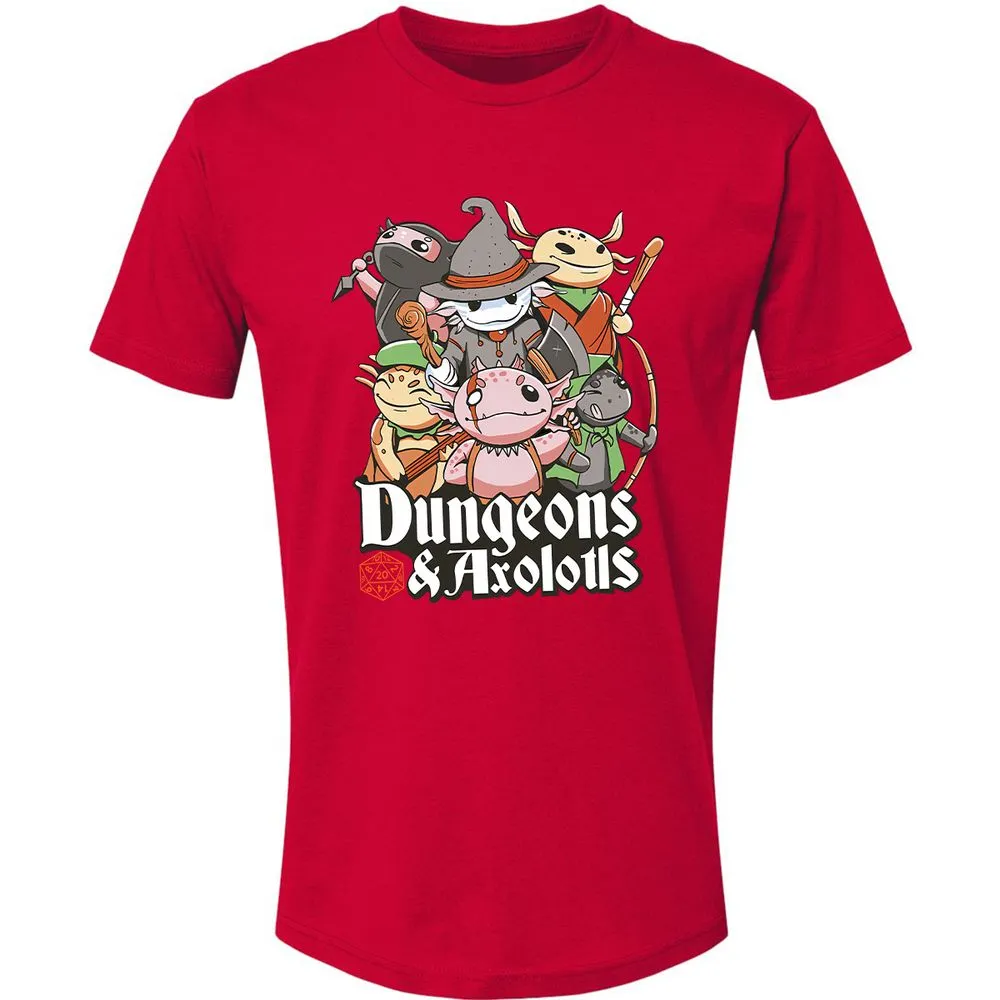 Dungeons And Axolotls Premium Unisex T-Shirt - Red - 6