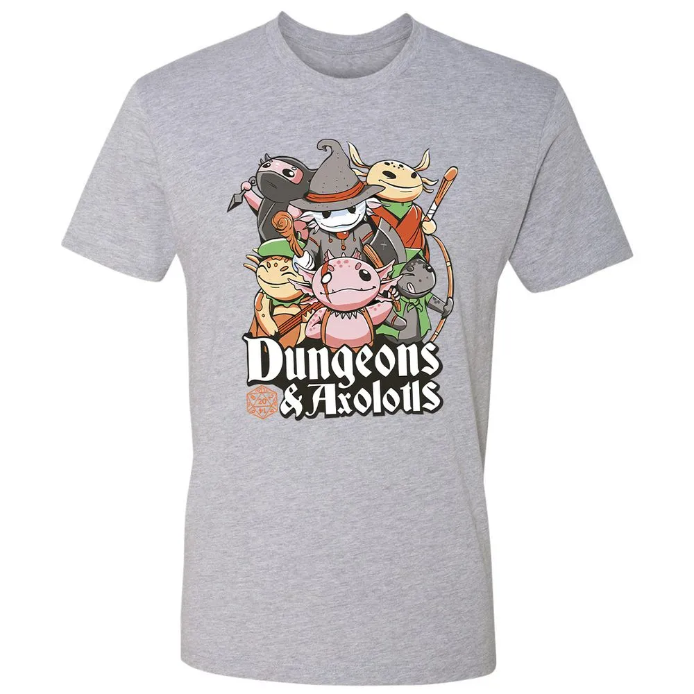 Dungeons And Axolotls Premium Unisex T-Shirt - Heather Grey - 9