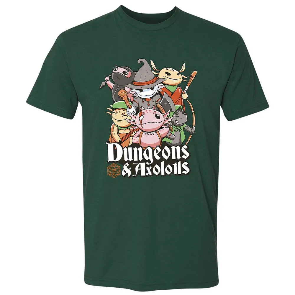 Dungeons And Axolotls Premium Unisex T-Shirt - Forest Green - 13