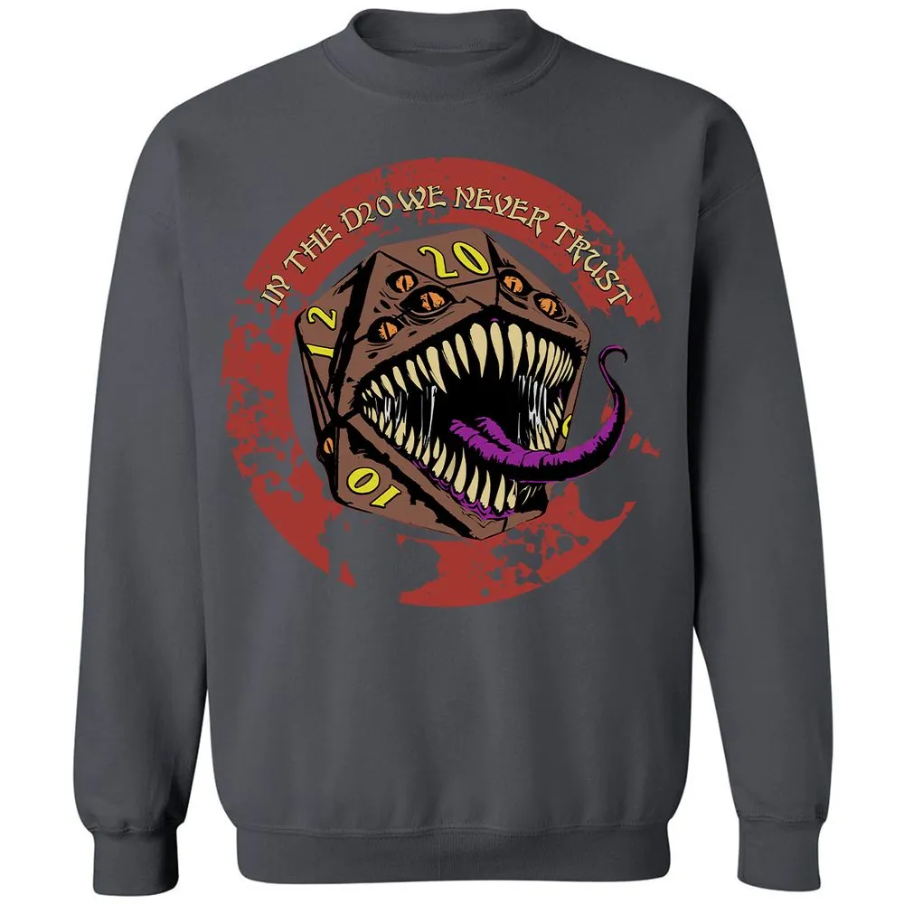 In The D20 We Never Trust Classic Unisex Sweatshirt - Charcoal - 7