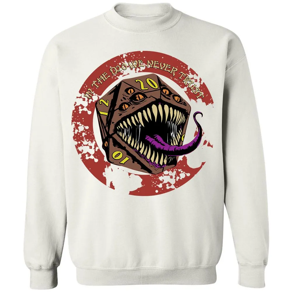 In The D20 We Never Trust Classic Unisex Sweatshirt - White - 12