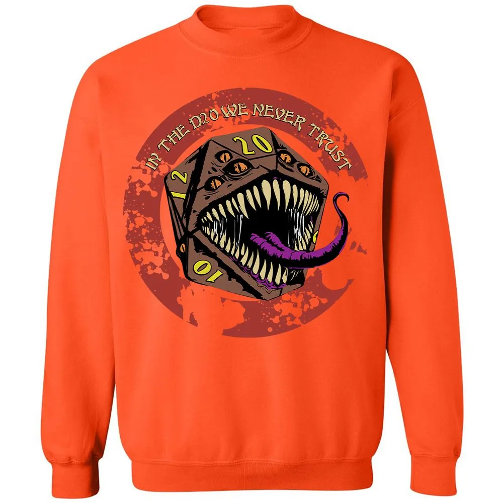 In The D20 We Never Trust Classic Unisex Sweatshirt - Orange - 10
