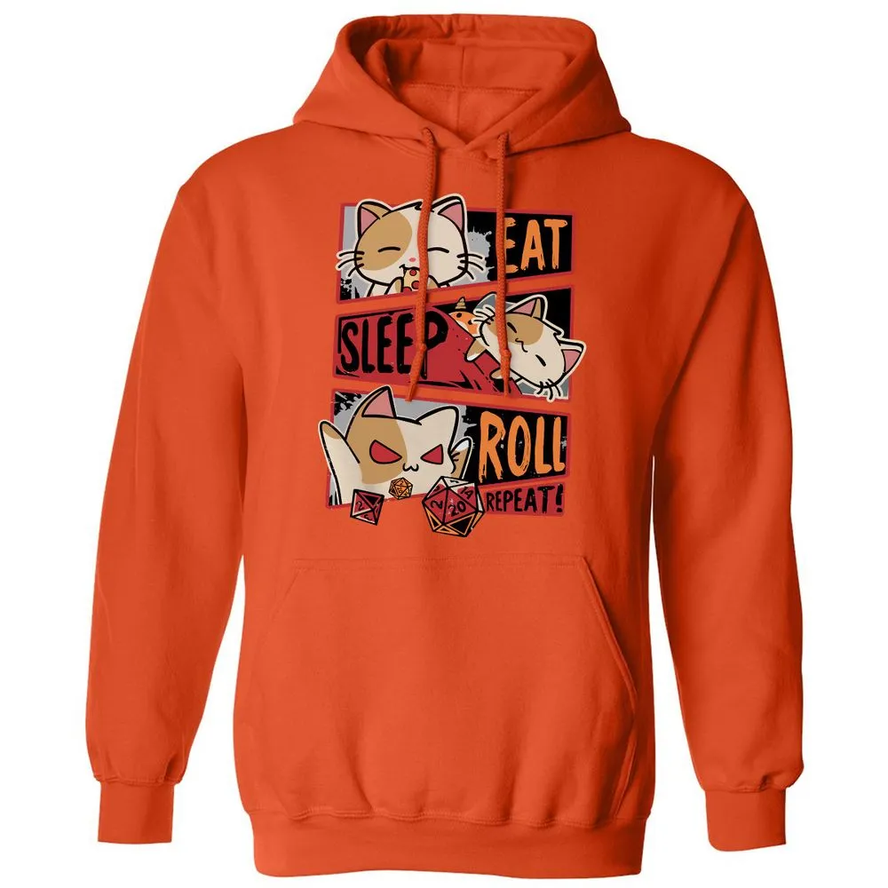 Eat Sleep Roll Repeat Classic Unisex Hoodie - Orange - 10