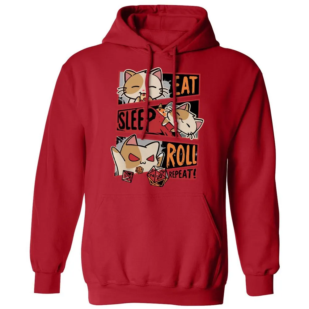 Eat Sleep Roll Repeat Classic Unisex Hoodie - Red - 5