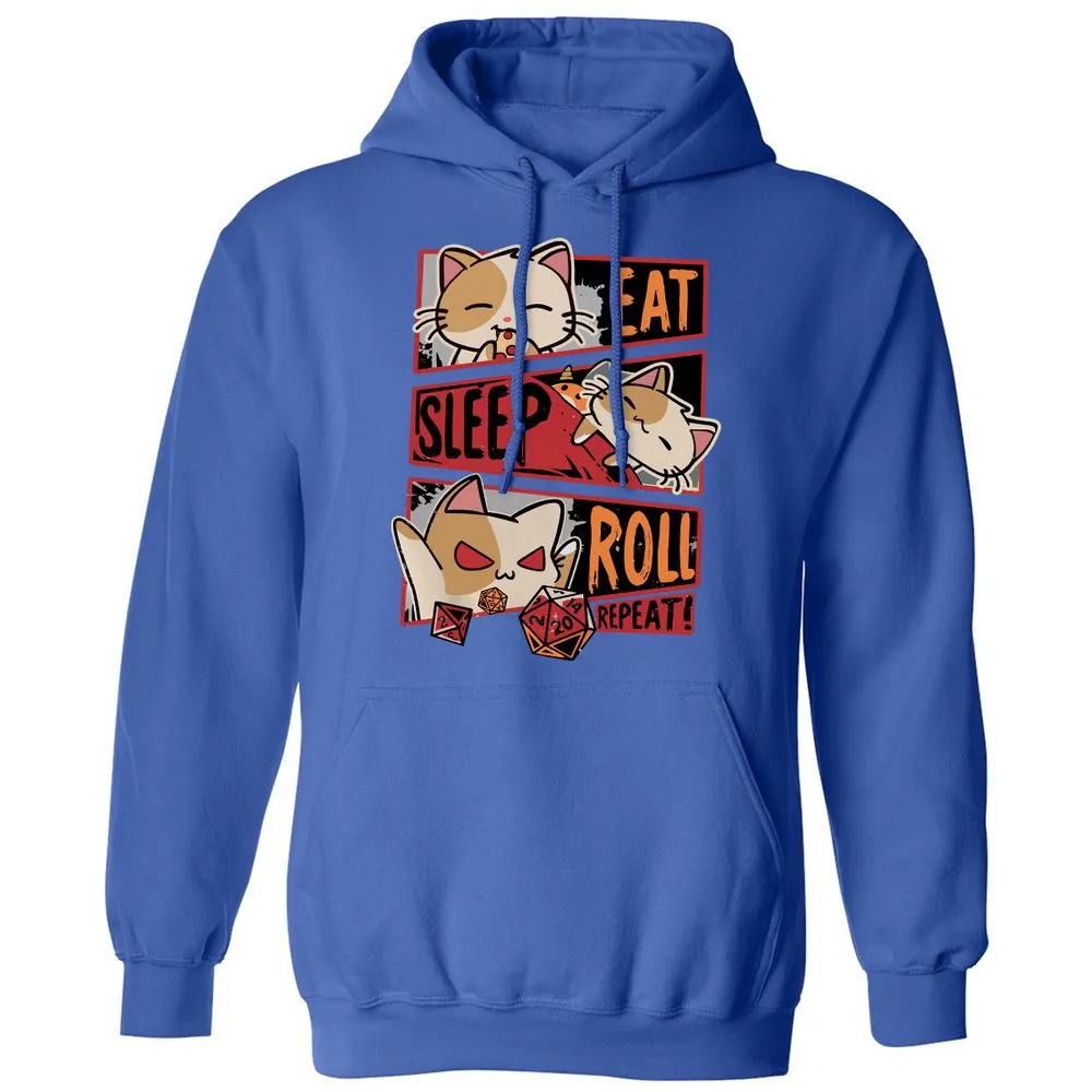 Eat Sleep Roll Repeat Classic Unisex Hoodie - Royal - 9