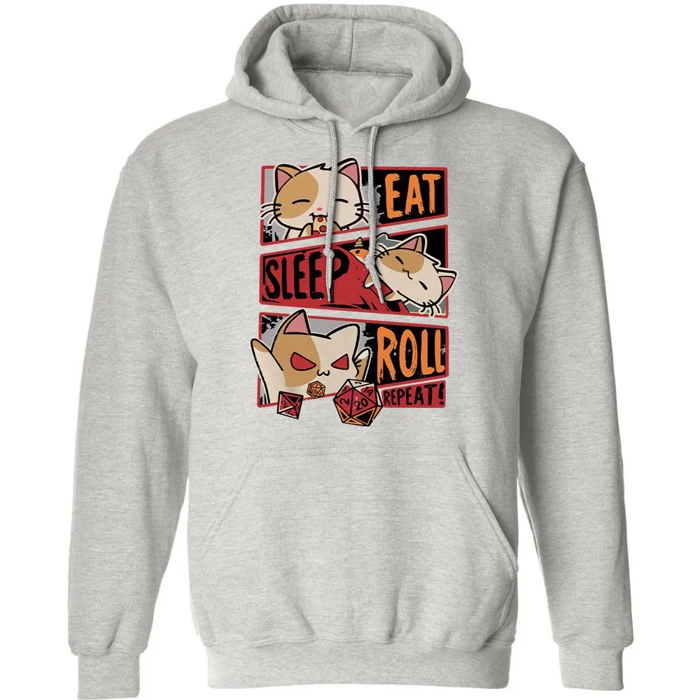 Eat Sleep Roll Repeat Classic Unisex Hoodie - Ash - 8