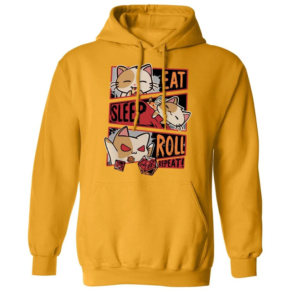 Eat Sleep Roll Repeat Classic Unisex Hoodie - Gold - 12