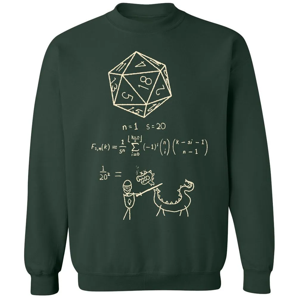 Science Of20 Sided Dice Classic Unisex Sweatshirt - Forest Green - 4
