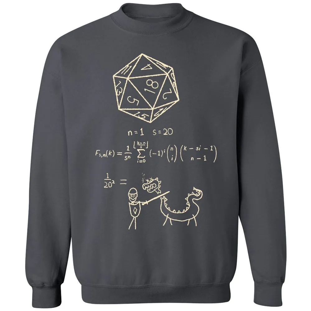 Science Of20 Sided Dice Classic Unisex Sweatshirt - Charcoal - 7