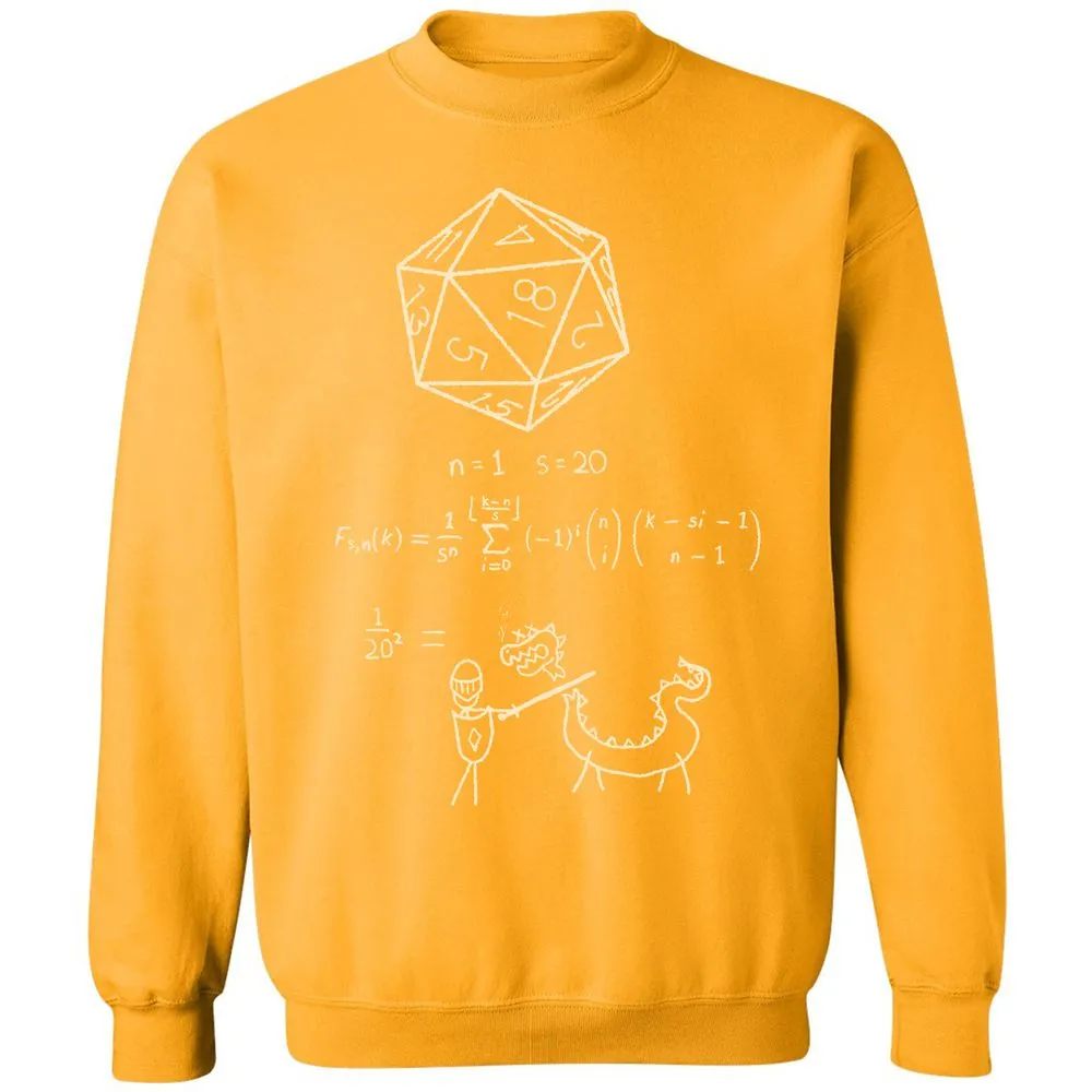 Science Of20 Sided Dice Classic Unisex Sweatshirt - Gold - 11