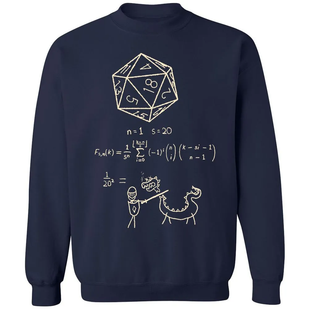 Science Of20 Sided Dice Classic Unisex Sweatshirt - Navy - 2