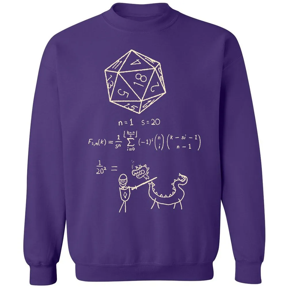Science Of20 Sided Dice Classic Unisex Sweatshirt - Purple - 6