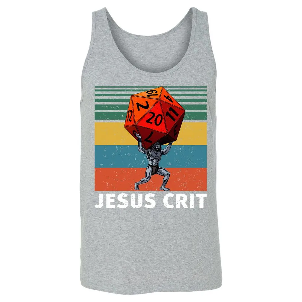 Jesus Crit Unisex Jersey Tank - Athletic Heather - 4