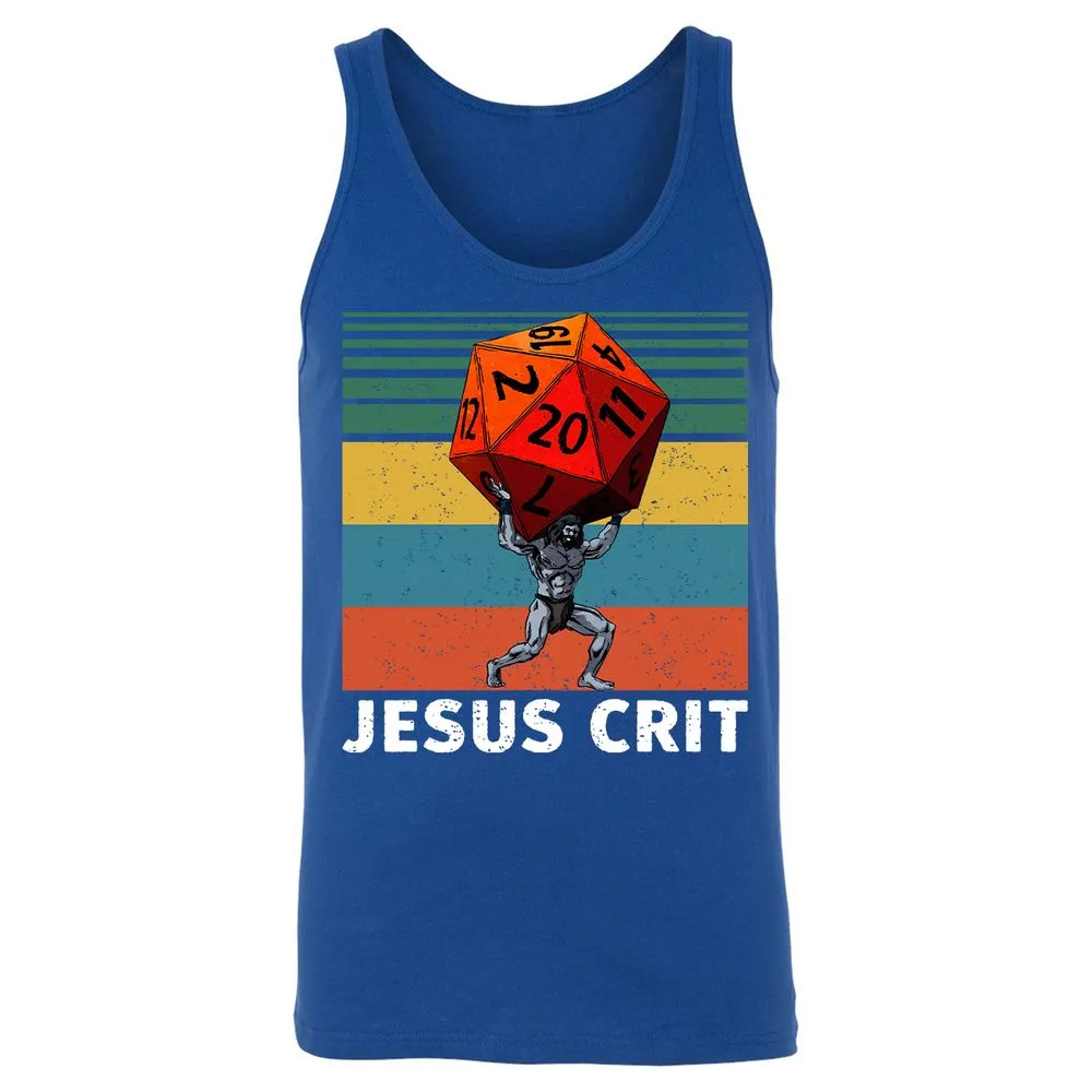 Jesus Crit Unisex Jersey Tank - True Royal - 13
