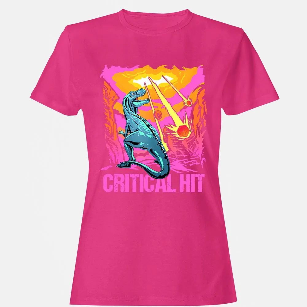 Dinosaur Critical Hit Women's T-Shirt - Heliconia - 6