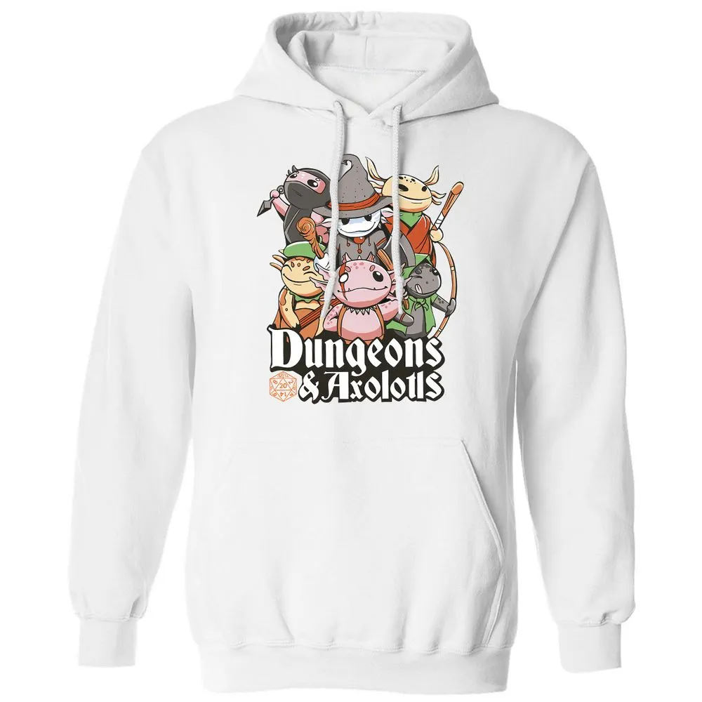 Dungeons And Axolotls Classic Unisex Hoodie - White - 11